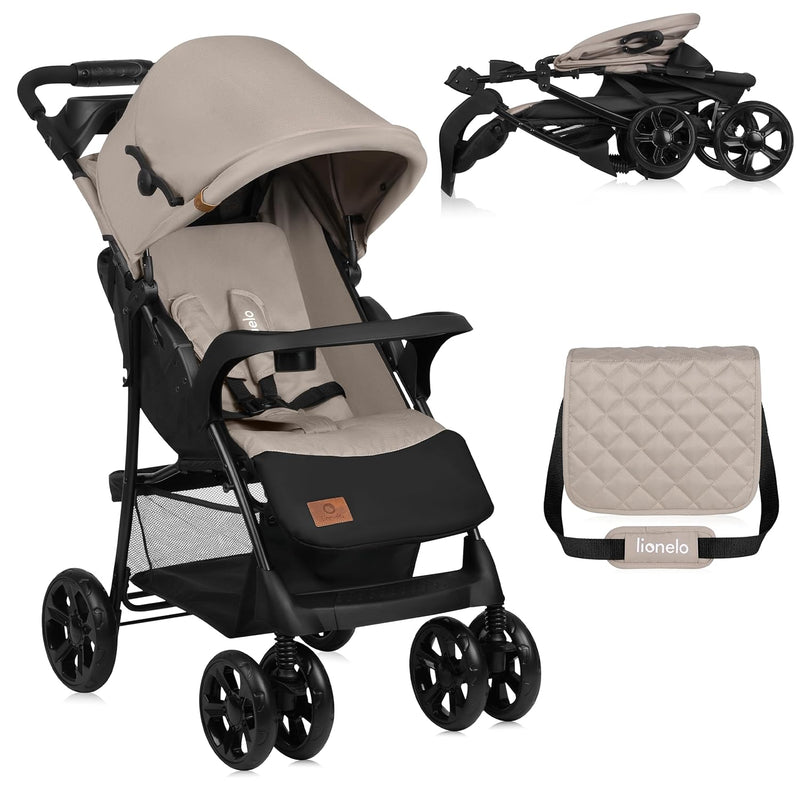 LIONELO Emma Plus Kinderwagen bis zu 15 kg, Kindersportwagen, leicht modern klein Buggy mit Liegepos