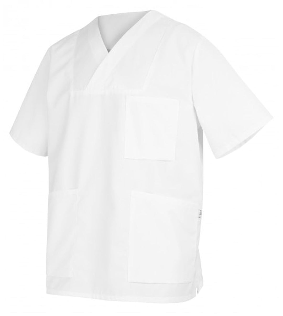 BP 1653-485-21-Sn Unisex Überzieh-Kasack, 1/2 Hülse, V-Ausschnitt mit Überlappung und 1 Druckknopf,