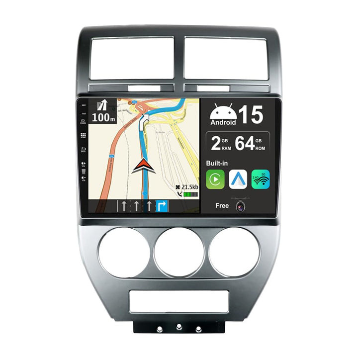 JOYX Android 13 IPS Autoradio Passt für Jeep Compass 1 MK (2006-2010) - Eingebautes Kabellos CarPlay