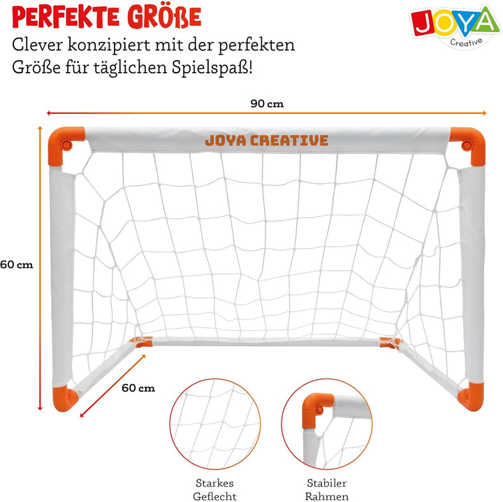 Fussballtor-Set (2er-Set) – inklusive Fussball, Ballpumpe und Tragetasche – 90 x 60 x 60 cm – Fussba