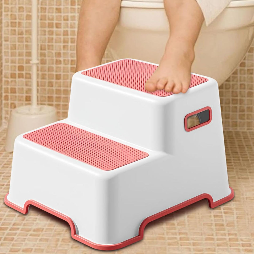 Toilettenhocker | Badezimmerhocker | Duschhocker, Mädchen Töpfchentritt, 2 Stufen Kinder Tritthocker