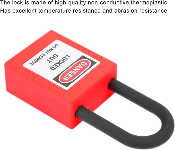 Watris Veiyi 5 Sätze 38mm Lockout Tagout, Vorhängeschloss Gleichschliessend, Vorhängeschloss Klein,