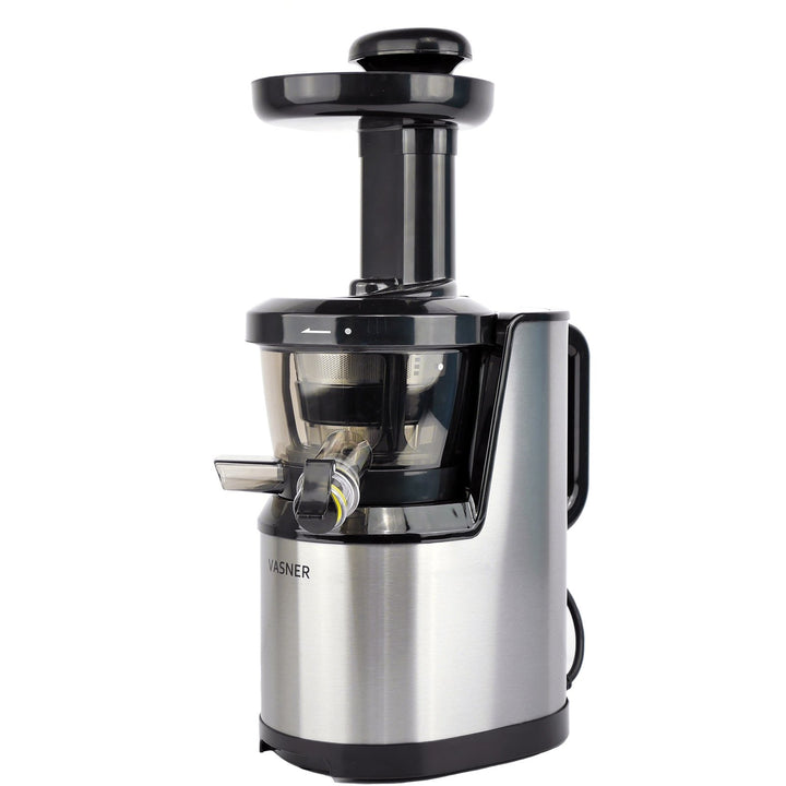 VASNER Entsafter Edelstahl Saftpresse Obstpresse für Säfte aus Obst und Gemüse Slow Juicer