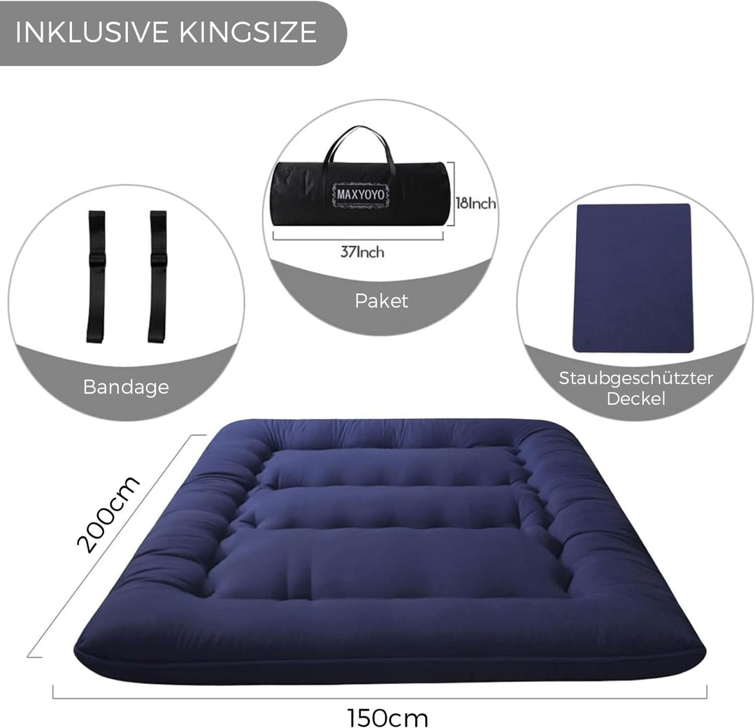 MAXYOYO Klappmatratze Futon Matratze Bodenmatratze Gepolsterte Japanische Tatami Gesteppte Bett, Dic