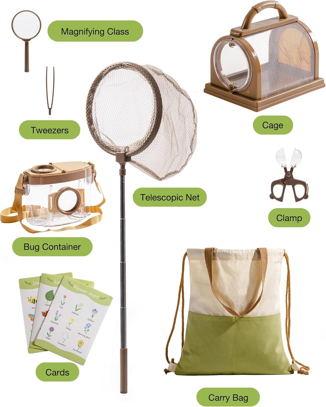 ROBOTIME Kids Explore Kit & Bug Catcher Kit, pädagogische Campingausrüstung für Kinder, Outdoor-Erku