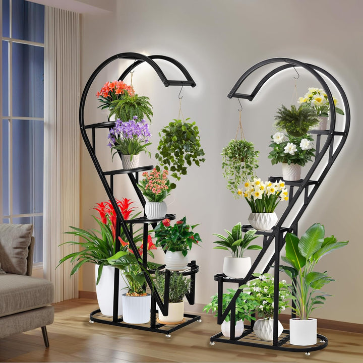 5-stufiger Pflanzenständer Metall Blumenständer für Metallsysteme mit Haken innen / aussen – mehrsch