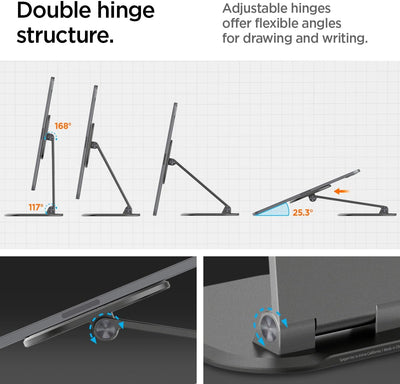 Spigen OneTap Easel Verstellbarer magnetischer Tablet Ständer mit Mehreren Winkeln Kompatibel mit iP