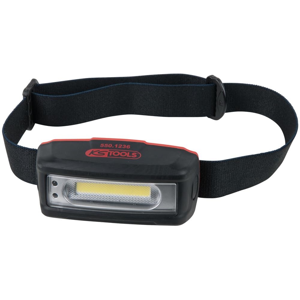 KS Tools 550.1236 STRIPE LED-Akku-Kopflampe mit Bewegungssensor, 220 Lumen