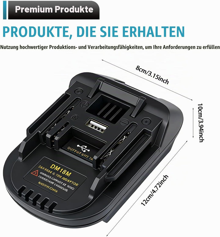 BS18MT Akku-Adapter Für Makita 18V Elektrowerkzeug, Akku Konverter für Bosch GBA Professional System