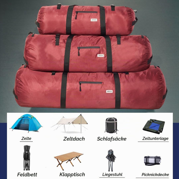 Arxus Sporttasche 90L 50L 30L Gross Reisetasche Faltbare Gepäck Tasche Damen Herren Weekender Schwim