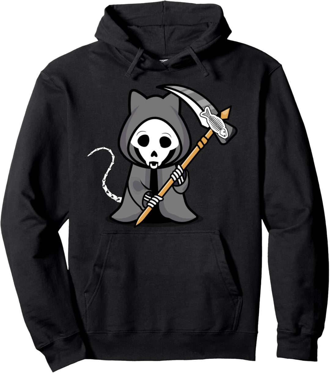 Grim Reapurr Halloween Katze Sensenmann Pullover Hoodie