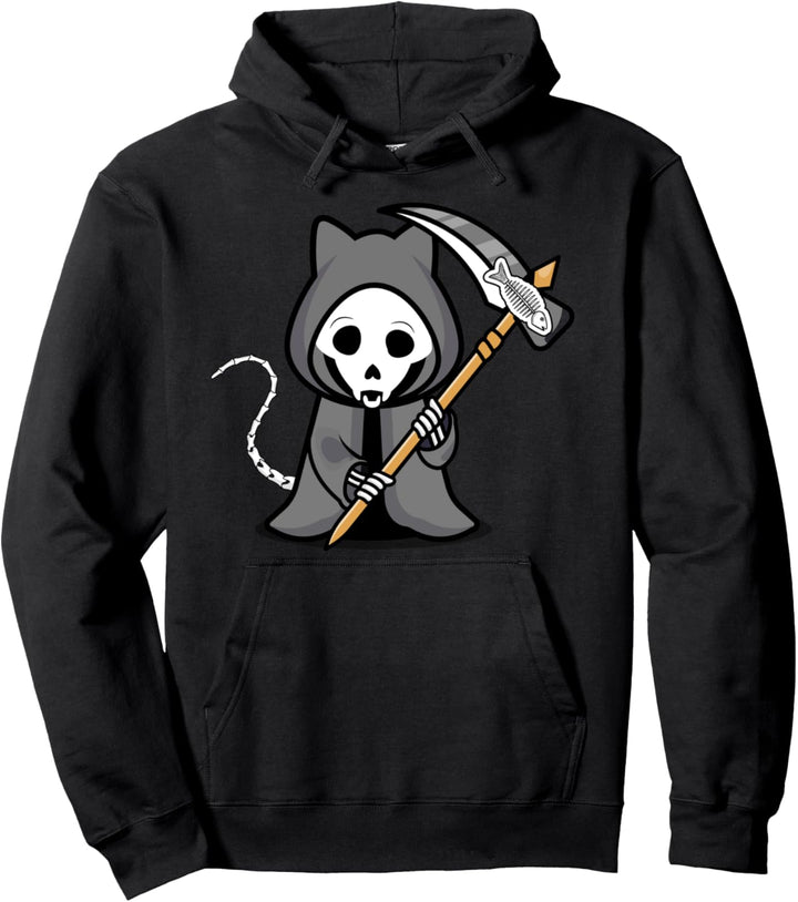Grim Reapurr Halloween Katze Sensenmann Pullover Hoodie