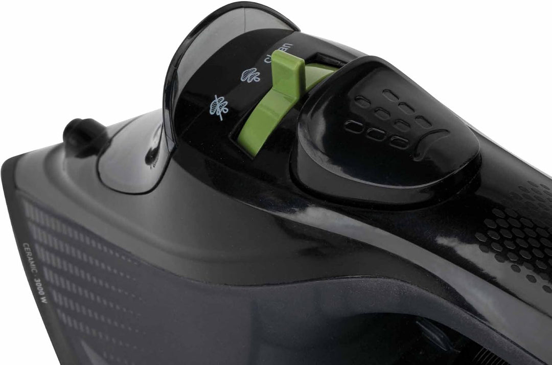JATA JEPL2401 Bügeleisen, 3000 W, Keramiksohle, Dampfstoss, 220 g, vertikaler Dampf, Selbstreinigung