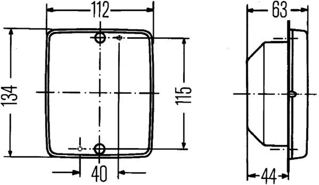 HELLA 2DA 003 236-331 Bremsleuchte - Halogen - Einbau - links/rechts 15.5 x 10.8 x 10.3 cm, 15.5 x 1