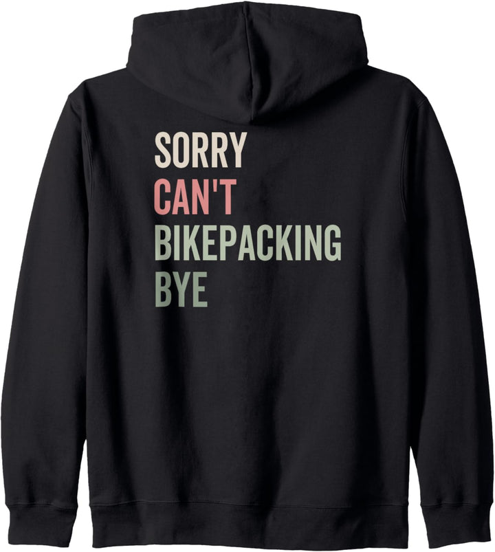 Lustiger Radfahren und Rucksackreisen, besessener Humor – Bikepacking Kapuzenjacke