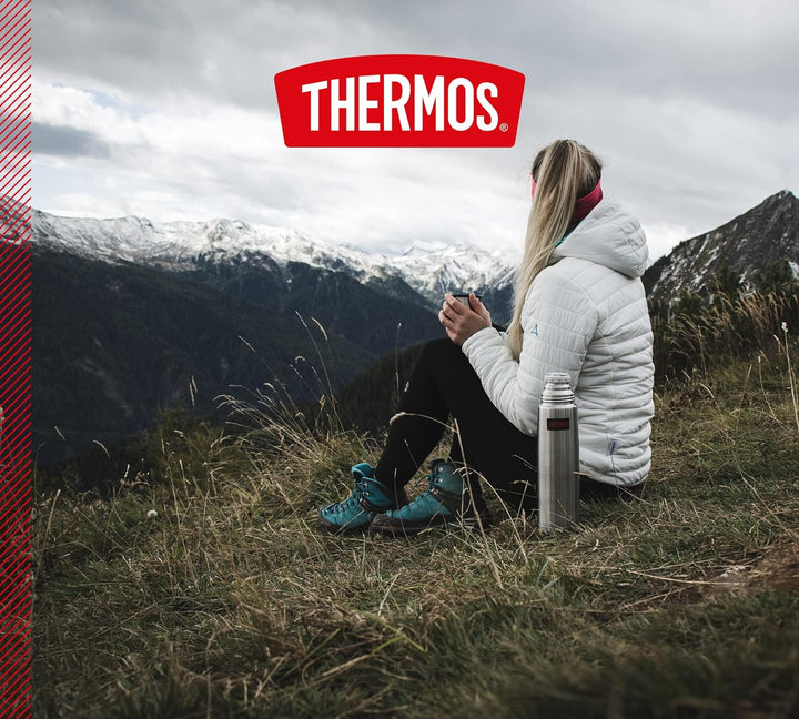 Thermos 4019.205.100 Isolierflasche Light and Compact, 1 L, Edelstahl mattiert Edelstahl 1,00 l, Ede