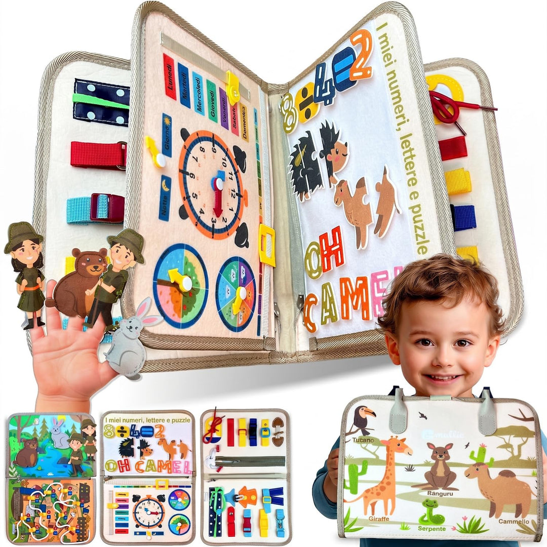 Mallie® Busy Board Montessori Sabbia, Sabbia