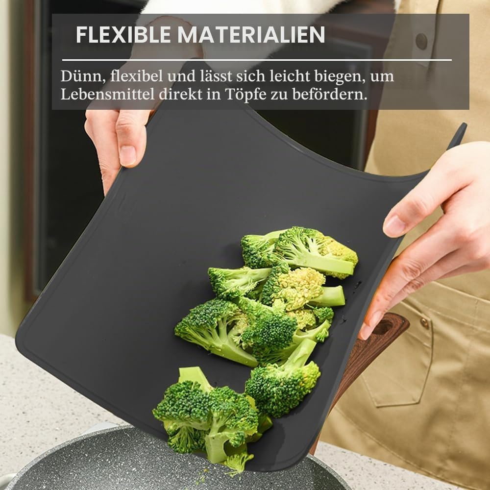 TPU Schneidebrett Flexibles BPA-frei mit Messer- und Saftrille kratzfeste flexible Schneidebretter f