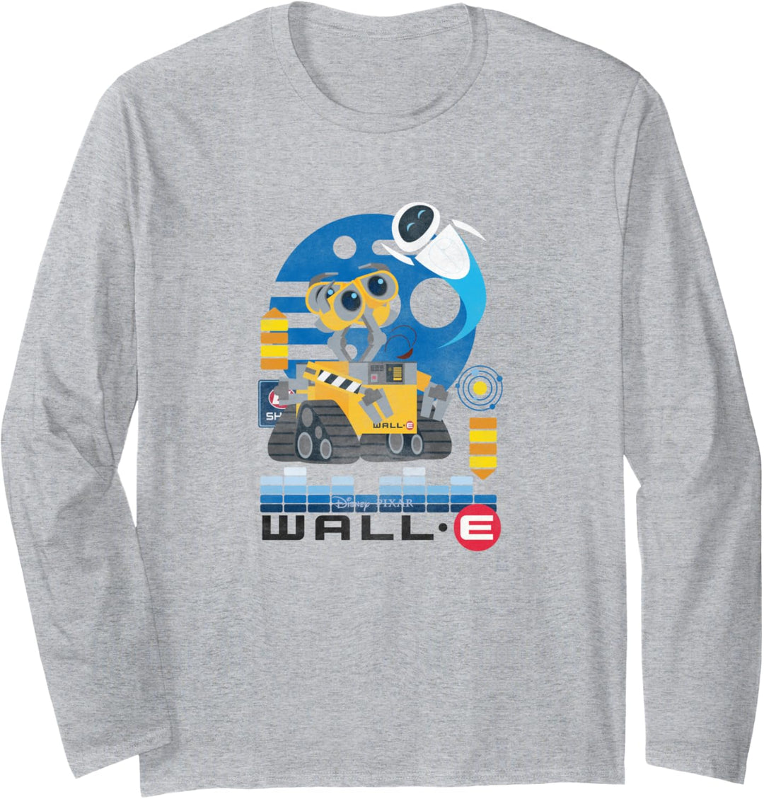Disney Pixar Wall-E Eve Cartoon Art Langarmshirt