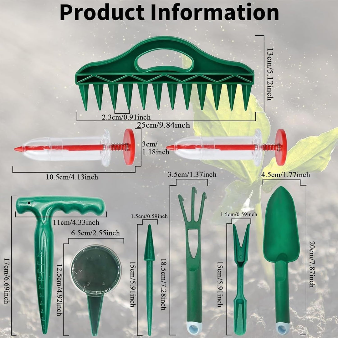 Gartenwerkzeug Set - Manueller Bodenlocher | Pflanzen Umtopfmatte,Für Tomaten Paprika Rasen Innen Au