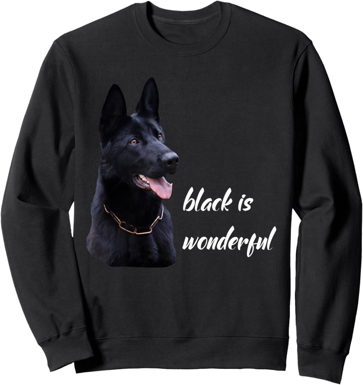 Deutscher Schäferhund Damen und Herren schwarzer Schäferhund Sweatshirt