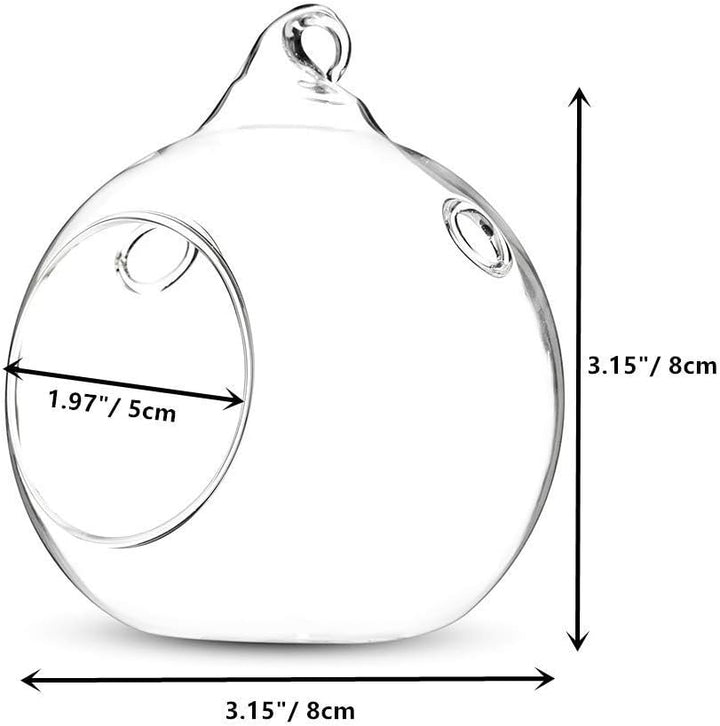 NUPTIO 8 Stücke 8cm Hängen Glaskugel Teelicht Kerzenhalter Hause Hochzeit Mittelstücke Decor Garten