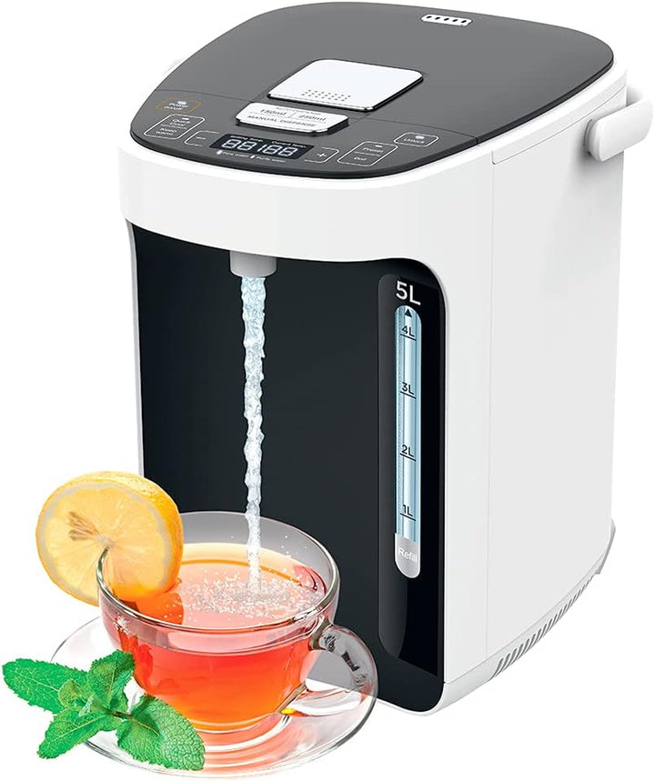 TITAN 2.1: Thermopot 5 Liter, Heisswasserspender 45-95 °C einstellbar, Thermoskanne, Teekocher mit K