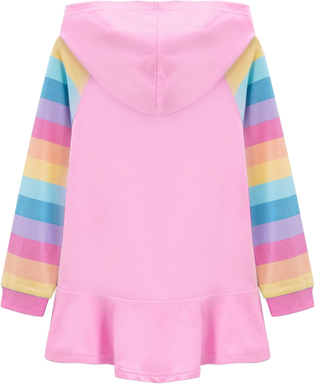 TiaoBug Mädchen Kapuzenpullover Langarm Sweatkleid mit Kapuze Einhörner Aufdruck Hoodie Cartoon Top