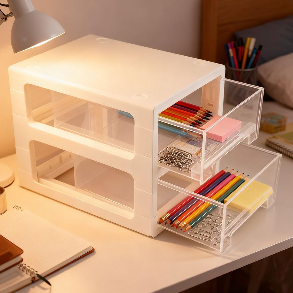 Schubladenbox Schreibtisch Organizer Schubladeneinheit Kunststoff Stapelbare Schubladenboxen Schubla