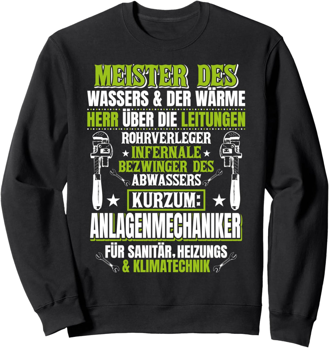 Installateur Werkzeug Heizungsbauer Anlagenmechaniker Ingeni Sweatshirt