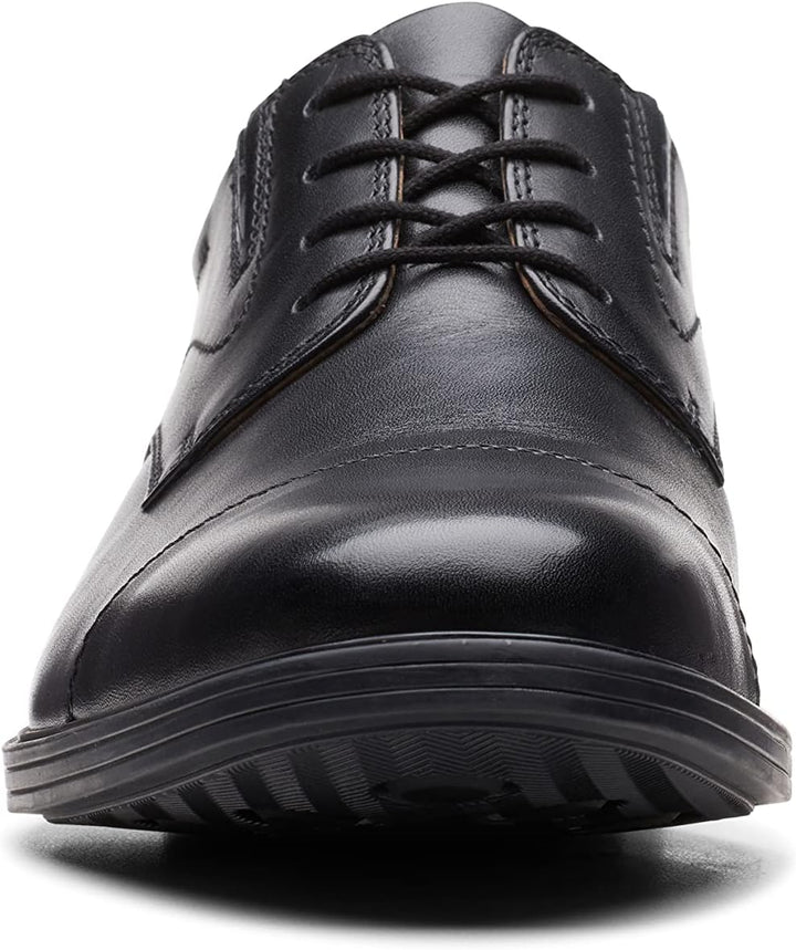 Clarks Whiddon Cap für Herren 39 EU Schwarzes Leder, 39 EU Schwarzes Leder