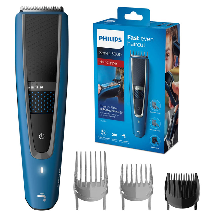 Philips Hair Clipper Series 5000 Haarschneider mit Trim-n-Flow-Pro-Technologie (Modell HC5612/15)