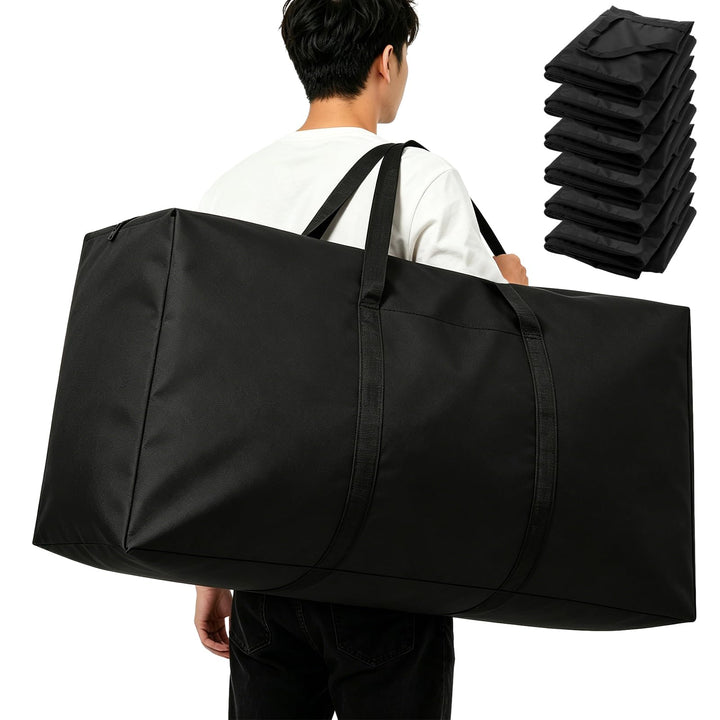 WOPPLXY Aufbewahrungstasche 6er Set, 180L, Schwarz, 100x60x30 cm | 6 extra grosse 180L Taschen aus O