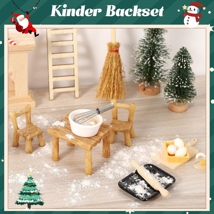 Fulasofia Wichteltür Set 64 PCS, Wichtel Zubehör Weihnachten, Wichtel Baustelle Set, Weihnachtswicht