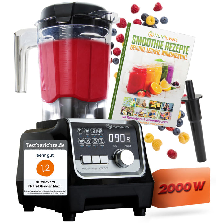 NUTRI-BLENDER MAX+ Hochleistungsmixer 2000W Standmixer Smoothie Hochleistung Smoothie-Maker Profi Mi