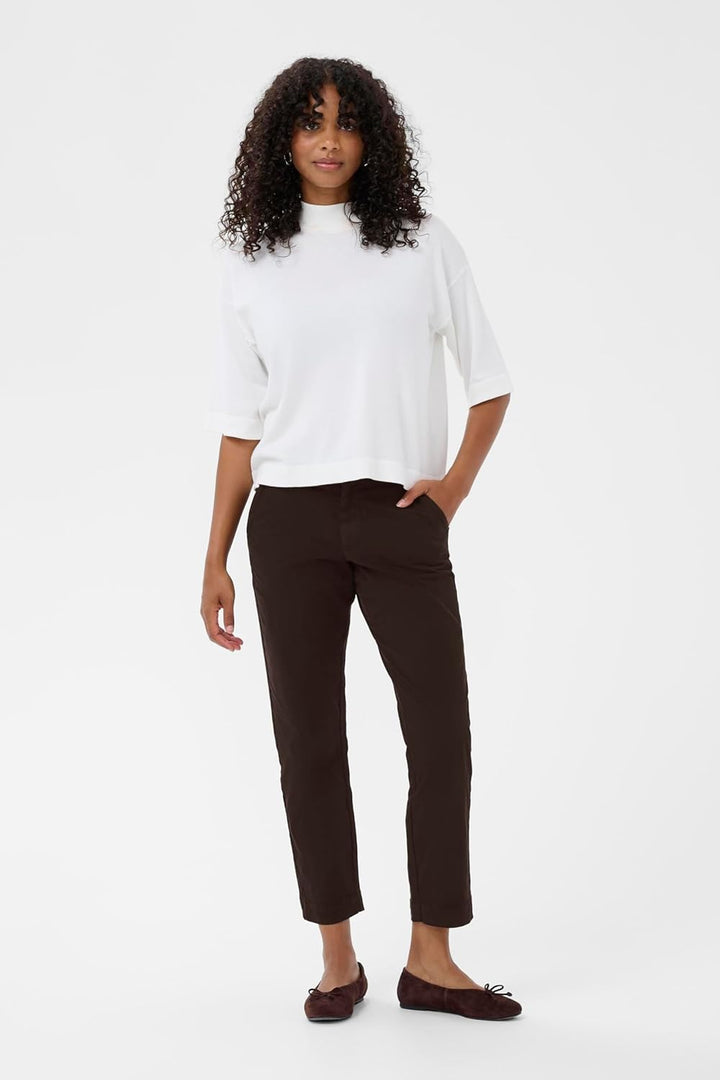 KAFFE Hose KAmette Damen Hose Elegant Elastische Taille Casual Anzughose 36 Black Coffee, 36 Black C