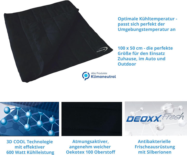 E.COOLINE PowerDog SX3 Kühldecke für Hunde | kühlende Decke für Vierbeiner 50x100cm | aktiviert mit