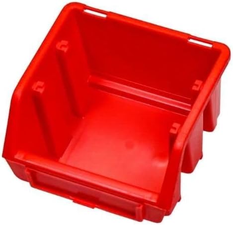 PROREGAL SuperSparSet 20x Sichtlagerbox 1 | HxBxT 7,5x11,6x11,2cm | Rot | Sichtlagerbehälter Sichtla