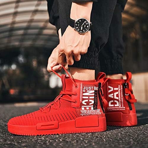 FUSHITON Herren Sportschuhe High Top Turnschuhe Mode Freizeitschuhe Draussen Laufschuhe Sneakers Lei