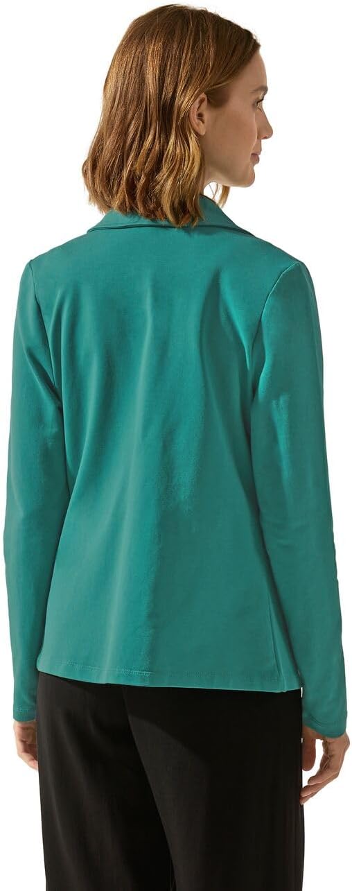 Street One Damen Basic Blazer mit Raffungen 36 Lagoon Green, 36 Lagoon Green
