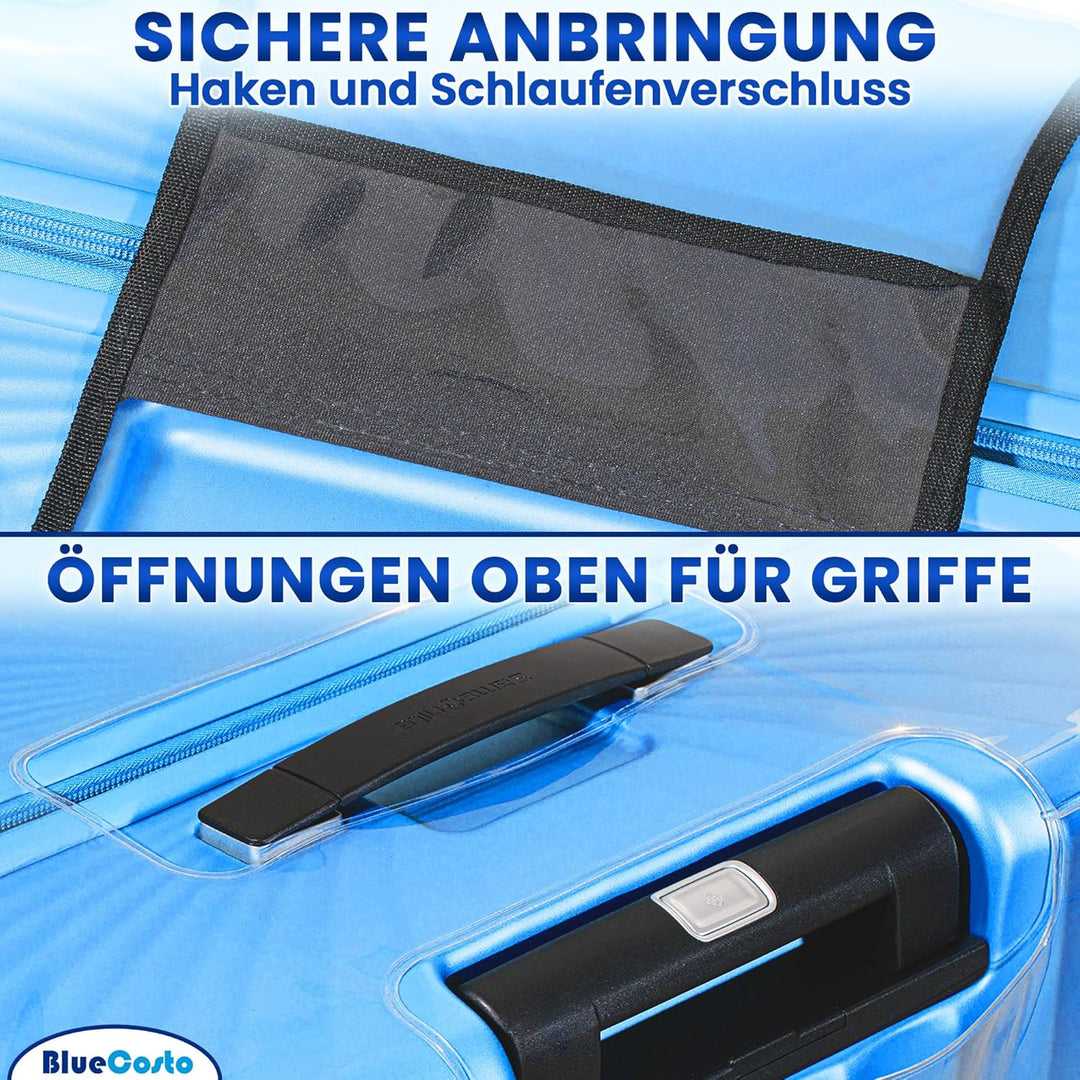 BlueCosto Transparente PVC Koffer Abdeckungen Kofferhülle Kofferschutzhülle Koffer Hülle L Grosser:2