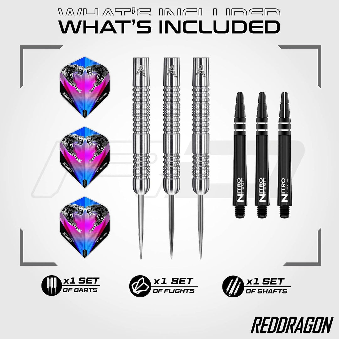 RED DRAGON Peter Wright Snakebite Euro 11: 20g oder 24g Tungsten Darts mit Flights und Schäfte 20.0