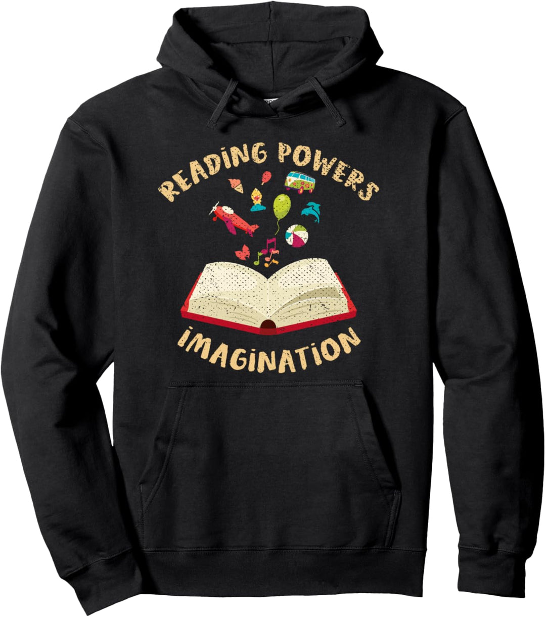 Lesen verstärkt die Vorstellungskraft Leseratte Bücher Lesen Pullover Hoodie