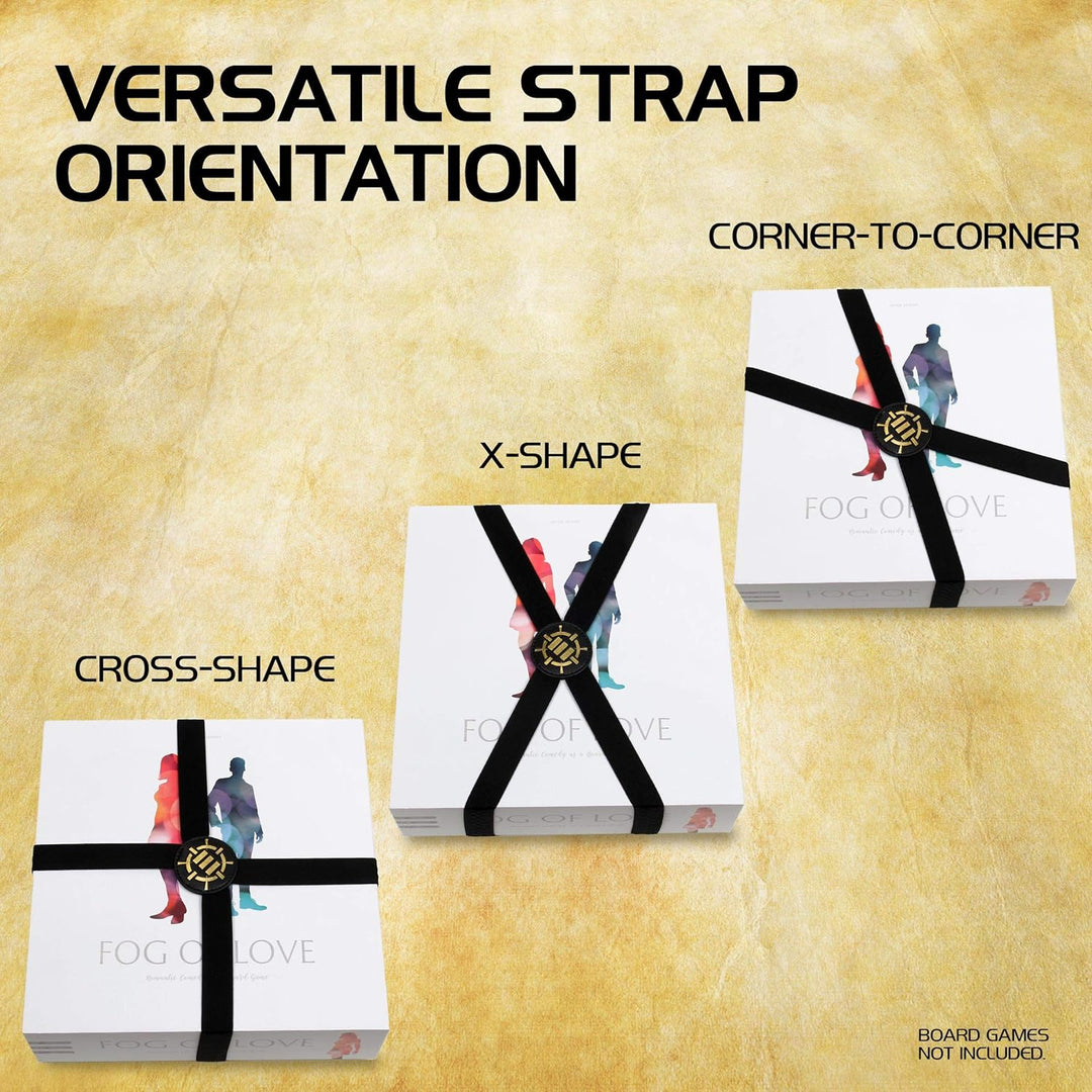 ENHANCE Brettspielbänder - Elastische Boxbänder Mit Haltbarem Strukturiertem Griff Für Brettspielbox