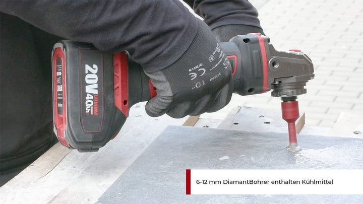 Diamant bohrkrone für fliesen/feinsteinzeug | PREMIUM bohrkronen für winkelschleifer flex M14 | 6-8-