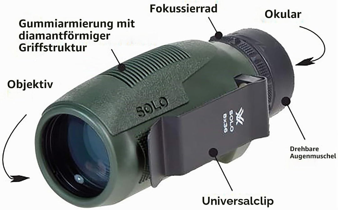 Vortex Optics Monocular,Schwarz 8x36, 8x36