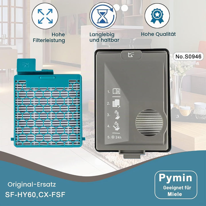 Pymin Staubsaugerfilter für Miele Boost CX1 Allergy/CX1 Active/CX1 CarCare/CX1 Cat &amp; Dog PowerLine/C