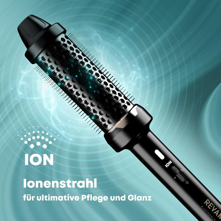 Revamp Thermobürste für mehr Volumen und seidiges, glänzendes Haar - Lockenbürste mit Ionendüse, sch