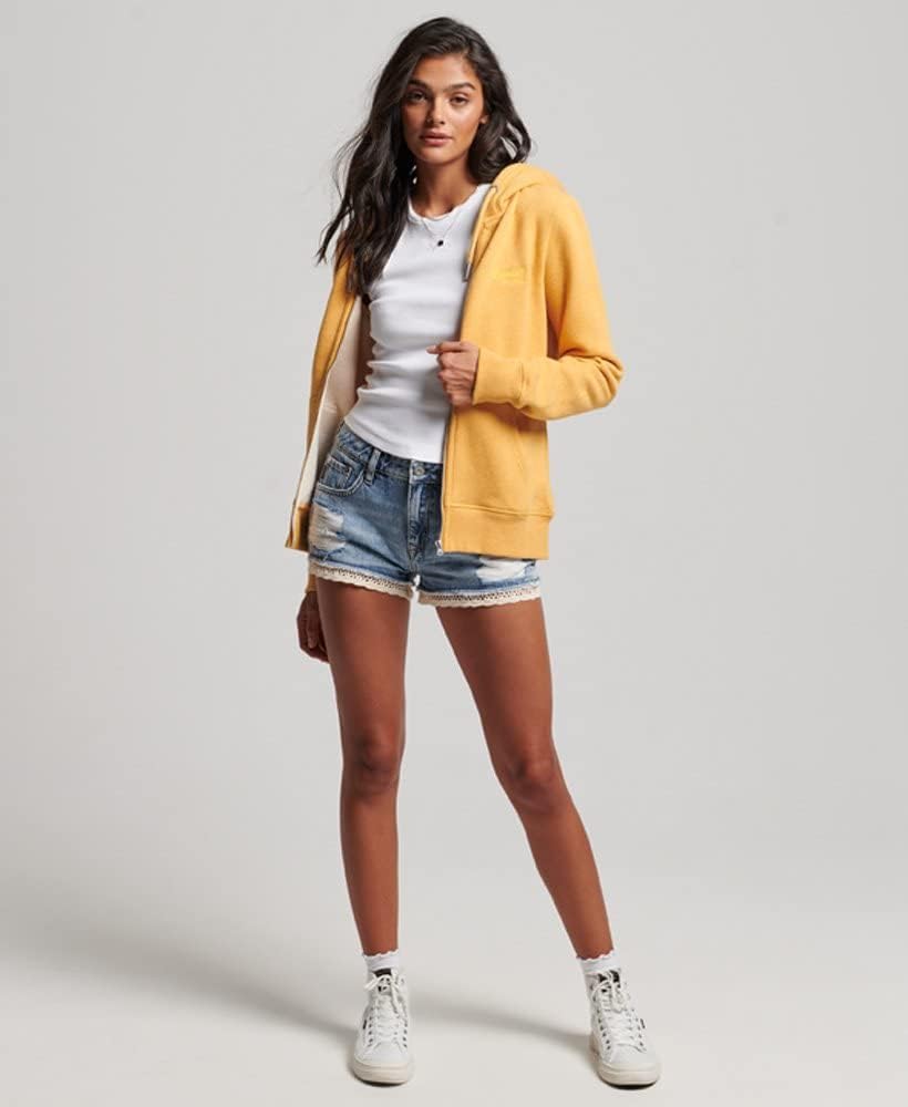 Superdry Damen Sudadera Con Cremallera Kapuzenpullover 38 Gelb