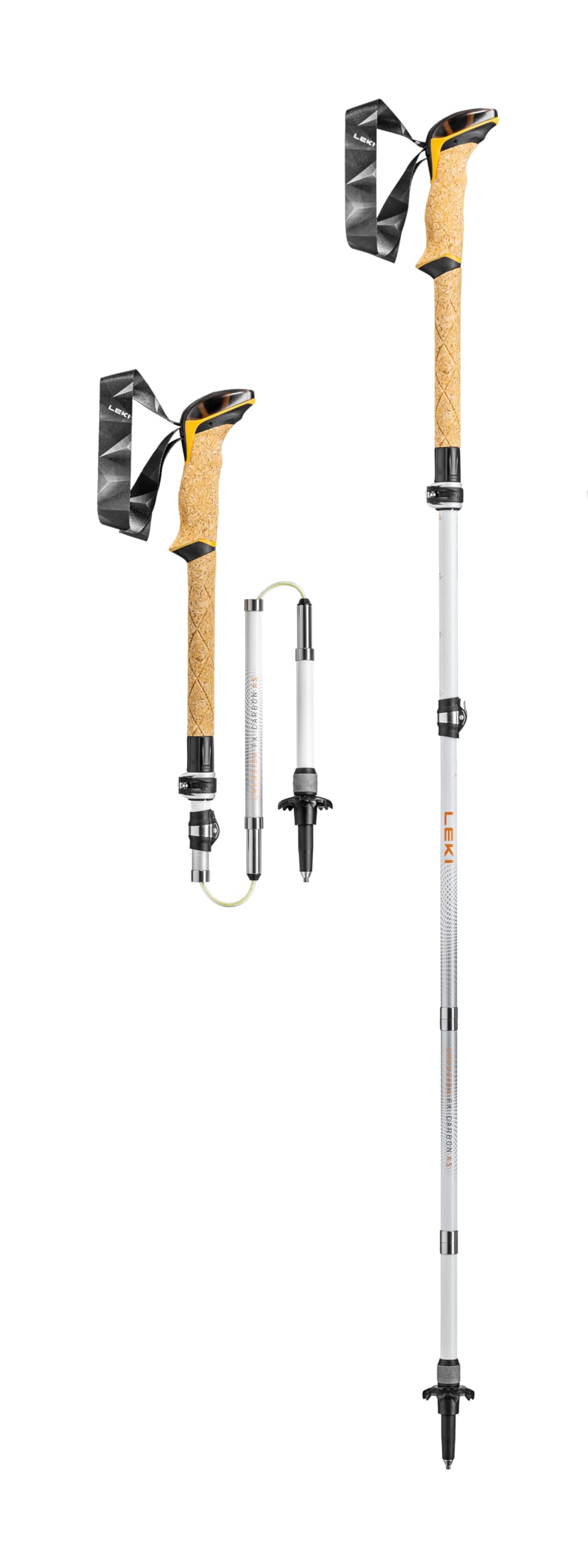 LEKI Cressida FX Carbon AS Stöcke white-mango-silver 100 - 120 cm, white-mango-silver 100 - 120 cm